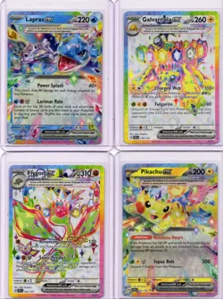 Pokemon tcg Cards Pikachu Lapras Flygon Galvantula EX Lot (4 Cards) - Image 1