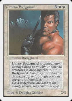 MTG Veteran Bodyguard Unlimited Magic the Gathering - Image 1