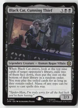 MTG - Black Cat, Cunning Thief R Marvel's Spider-Man 52 LP-NM - Image 1