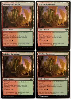 MTG Outlaws of Thunder Junction Bristling Backwoods x 4 (Common) - Image 1