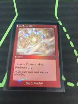 MTG Magic The Gathering Strike It Rich Foil Retro Frame Red Sorcery Commander - Image 1