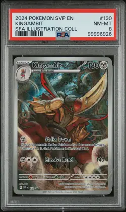 2024 POKEMON SVP EN-SV BLACK STAR PROMO #130 KINGAMBIT PSA 8 - Image 1