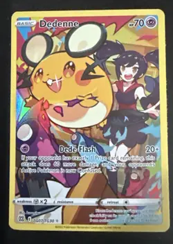 Pokemon TCG Dedenne Sword & Shield: Brilliant Stars TG07/TG30 Secret Rare NM - Image 1