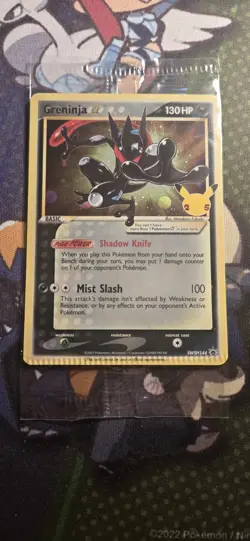 *CRIMP ERROR* Pokemon TCG Greninja Gold Star SWSH144 Black Star Promo Sealed - Image 1