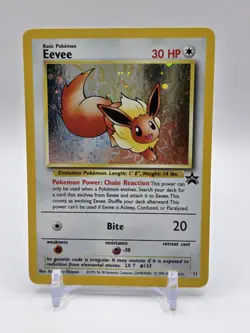 Eevee 11/53 Wotc Black Star Promo Holo Pokemon NM with SWIRL - Image 1