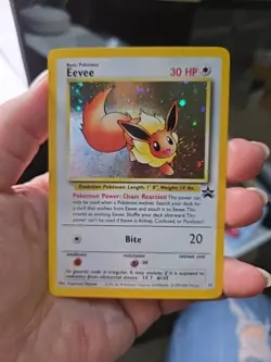 Eevee 11/53 Wotc Black Star Promo Holo Pokemon NM with SWIRL - Image 3