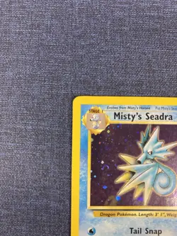 2000 Pokemon Gym Heroes Misty’s Seadra Holo Rare Prerelease 9/132 SWIRL - Image 4