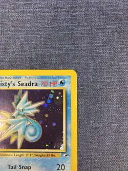 2000 Pokemon Gym Heroes Misty’s Seadra Holo Rare Prerelease 9/132 SWIRL - Image 5