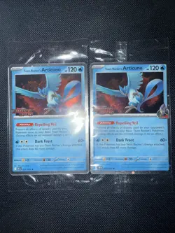 Pokemon TCG Team Rocket's Articuno 051/182 Stamped Promo! (2)Both Sealed In Bag! - Image 1