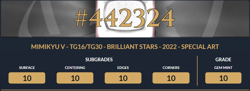 Mimikyu V TG16/TG30 - ACE 10 - PERFECT SUB GRADE - Brilliant Stars - Pokemon TCG - Image 3