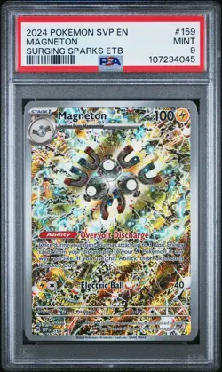 2024 POKEMON SVP EN-SV BLACK STAR PROMO #159 MAGNETON PSA 9 MINT - Image 1