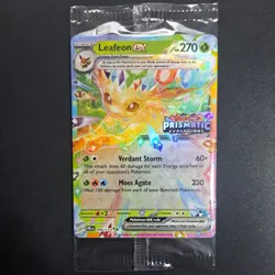 Pokemon TCG Leafeon EX Prismatic Evolutions Stamp 006/131 SEALED Stamped - Image 1