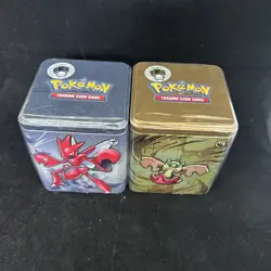 Lot Of 2 Pokemon TCG 2024 Q1 Stacking Tin W/3 Booster Packs - Image 1