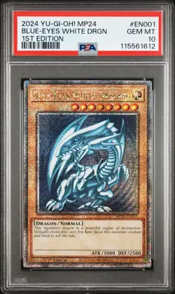 2024 Yu-Gi-Oh Blue-Eyes White Dragon MP24-EN001 Quarter CSR PSA 10 (Aug 25) - Image 1