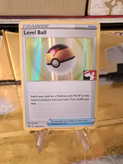 Level ball Holo Pokemon Prize Pack Series 1 Promo Pokemon Card NM/LP Play Stamp - Image 1