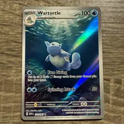 Pokemon TCG Scarlet & Violet Wartortle Full Art Holo Rare Card 171/165 NM - Image 1