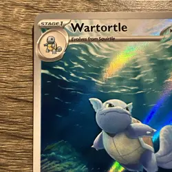 Pokemon TCG Scarlet & Violet Wartortle Full Art Holo Rare Card 171/165 NM - Image 3