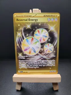 Pokemon TCG Reversal Energy 266/182 Paradox Rift Hyper Rare Gold Card Near Mint - Image 1