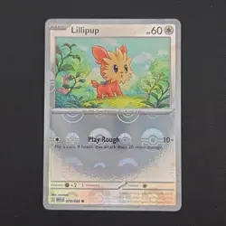 Pokemon TCG Card Lillipup 074/086 White Flare Pokeball Reverse Holo - NM - Image 1