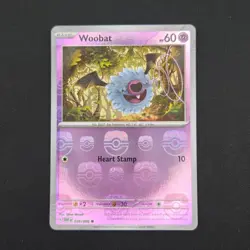 Pokemon TCG Card Woobat 036/086 White Flare Masterball Holo *English* - NM - Image 1