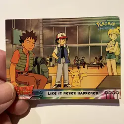 Like It Never Happened Rainbow Foil Topps 1999 Pokemon Card #40 Ex Free UK Post - Image 3