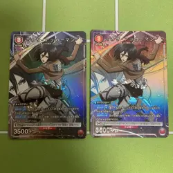Union Arena Mikasa Ackerman Parallel Trading Card Individual Card Available - Image 1