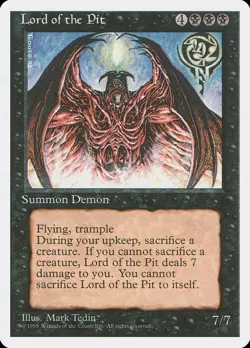 MTG - Lord of the Pit - Fourth Edition - X1 - (NM) - - Image 1