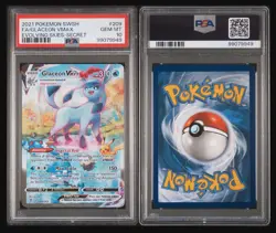 2021 POKEMON SWORD & SHIELD EVOLVING SKIES SECRET FA/GLACEON VMAX PSA 10 W GUARD - Image 2
