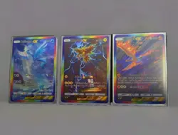 Pokemon TCG Pocket Articuno Zapdos Moltres Immersive Custom Set 3 Cards Lot - Image 1