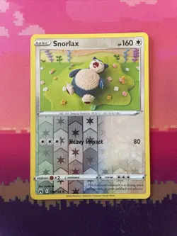 Pokemon Card Snorlax Crown Zenith Reverse Holo Rare 109/159 Near Mint - Image 1