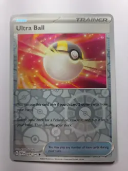 Ultra Ball 091/091 Reverse Holo Paf Paldean Fates Near Mint Nm Pokemon Tcg - Image 1