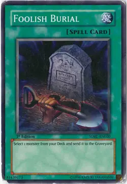 Foolish Burial SDRL-EN020 Rise Of The Dragon Lords | 1st Edition Yugioh Card MP - Image 1