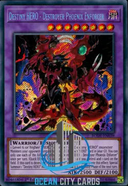Yugioh Destiny Hero - Destroyer Phoenix Enforcer BODE-EN039 Secret Rare 1st Ed - Image 1