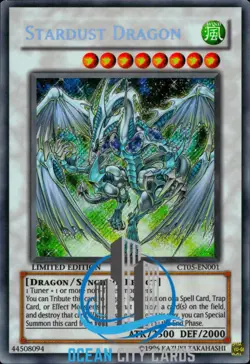 Yugioh Stardust Dragon Secret Rare Limited Edition LP CT05-EN001 - Image 1