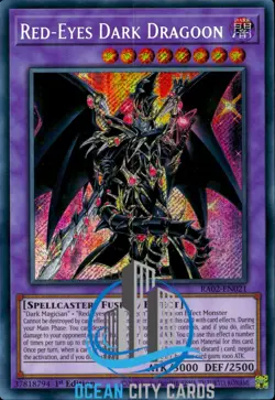 Yugioh Red-Eyes Dark Dragoon Secret Rare 1st Edition RA02-EN021 - Image 1