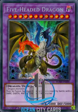 Yugioh Five-Headed Dragon BLHR-EN000 Secret Rare 1st Edition - Image 3