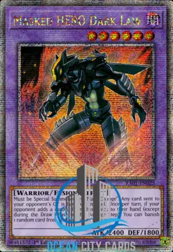 Yugioh Masked Hero Dark Law RA01-EN025 Quarter Century Rare 1st Edition - Image 3