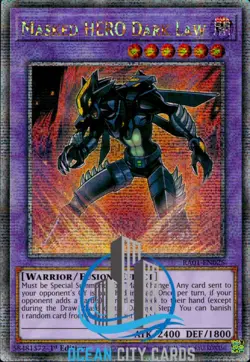 Yugioh Masked Hero Dark Law RA01-EN025 Quarter Century Rare 1st Edition - Image 5