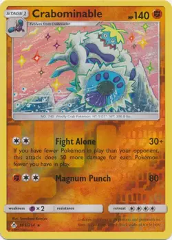 Crabominable 105/214 Reverse Holo Unbroken Bonds Pokemon Card NM - Image 1