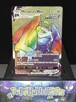 Pokemon Card Metagross VMAX 208/198 Chilling Reign Secret Rare Near Mint - Image 1