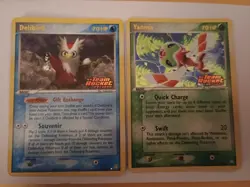 Pokemon Cards Ex Team Rocket Returns Delibird 21/109 & Yanma 28/109 Reverse Holo - Image 1