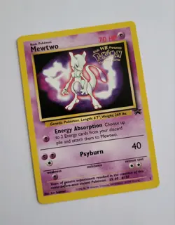 Pokemon Mewtwo 3 Black Star Promo Card 1999 TCG English ENG Kids WB Movie Stamp - Image 1