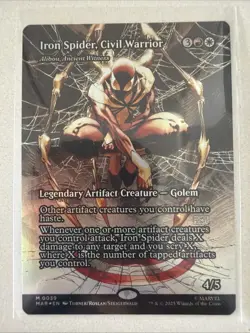 Iron Spider, Civil Warrior - 0039 - M - Borderless -Foil - - NM/M MTG Spiderman - Image 1