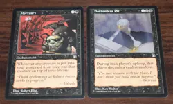 2x MTG Black Rare Enchantment Mortuary & Bottomless Pit - Image 1