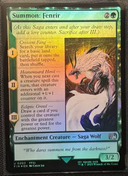 MTG Final Fantasy Summon: Fenrir Foil (Uncommon) - Image 1