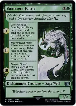 MTG Final Fantasy Summon: Fenrir Foil (Uncommon) - Image 2