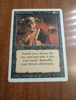 1994 Magic: The Gathering - Revised(3rd) - DEMONIC TUTOR - Vintage UC - NM+ - Image 1