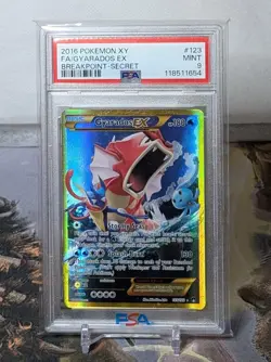 Pokemon - XY - Breakpoint - PSA 9 Gyarados EX Secret Full Art 123 - Image 1