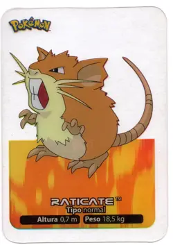 RATICATE #020 LAMINCARD COLECCION POKEMON LAMINCARDS 2005 EDIBAS (USADA) - Image 1