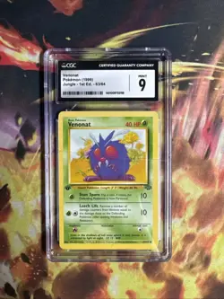 Pokemon CGC Mint 9 Venonat First Edition Jungle Set 63/64 - Image 1
